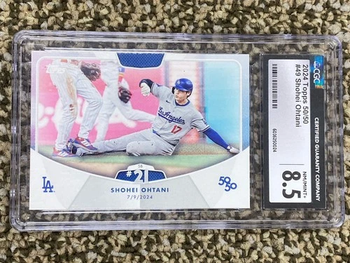 2024 TOPPS 50/50 baseball Shohei Ohtani card #49 CGC 8.5 NM/MINT+ L.A. DODGERS