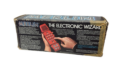 Vintage 1978 Merlin Electronic Wizard Parker Brothers Box & Manual NOT TEST Ba18