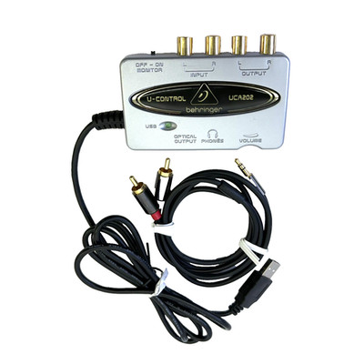 Behringer UCA202 USB Audio Interface 2 In/2 Out w/ 3.5mm to RCA Cable
