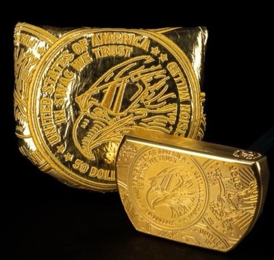 Swag Golf - $50 Gold Coin The Boss 2.0 Putter 24k Gold Plates
