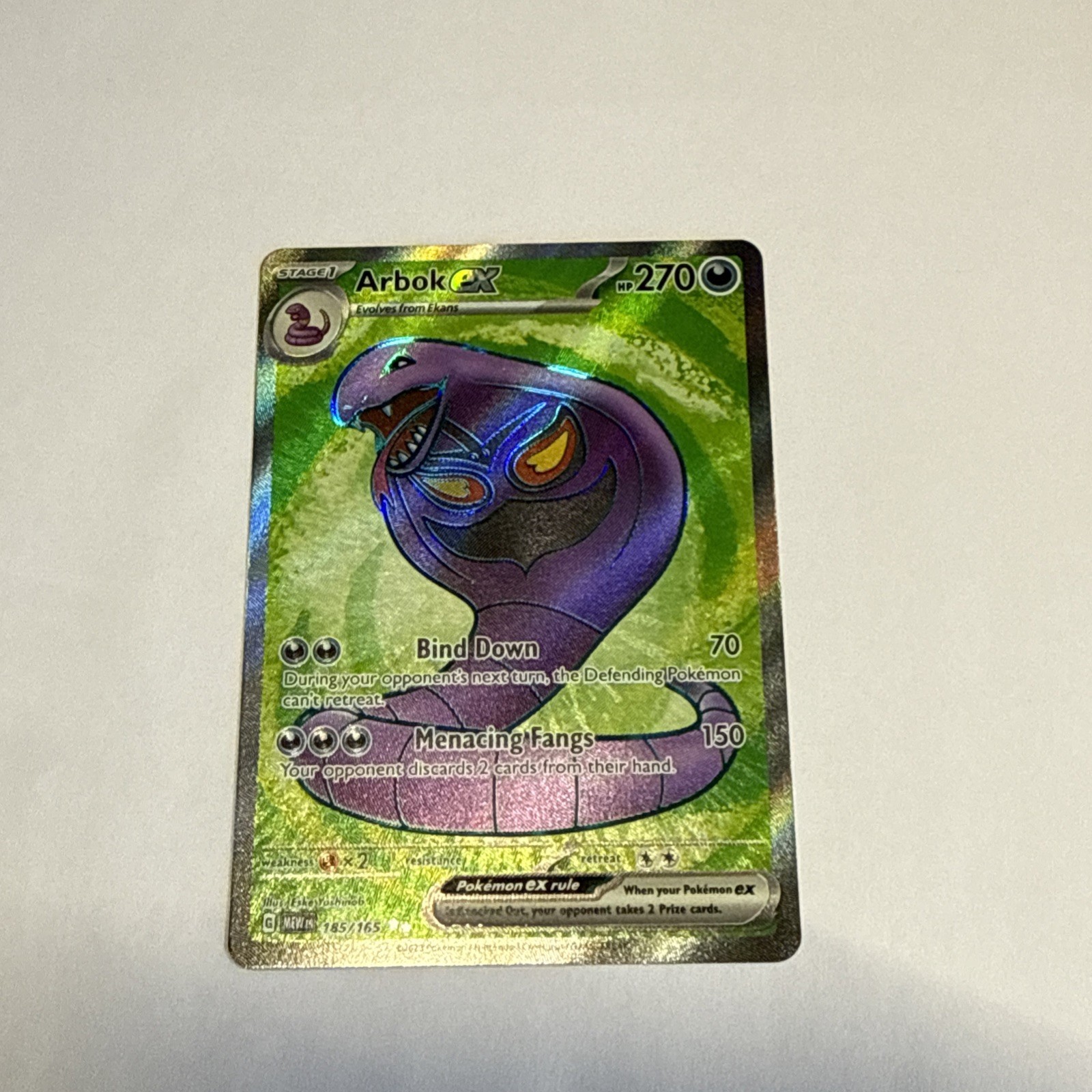 Arbok ex 185/165 SV: Scarlet & Violet 151 Ultra Rare Full Art Holo