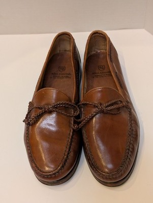 Allen Edmonds Colebrook Loafer Shoes Men's 10D Brown Leather Moc Woven B3