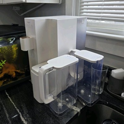TOKIT Hot & Cold Water Dispenser with Two Pitchers, Countertop, Plastic