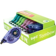 Tombow Mono Correction Tape Retro Pack, 0.17" x 32.83 ft, White, 10/Pack