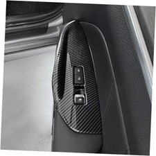 Window Switch  Door Lock Panel Cover Trim Compatible Carbon Fiber Pattern