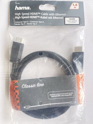 Hama 1,5m High-Speed UHD 4K HDMI-Kabel HDMI Kabel Tv PlayStation Anschlusskabel
