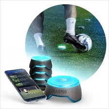 BlazePod Soccer Reaction Training Kit – 4 Smart Light Pods for Speed, Ball Co...