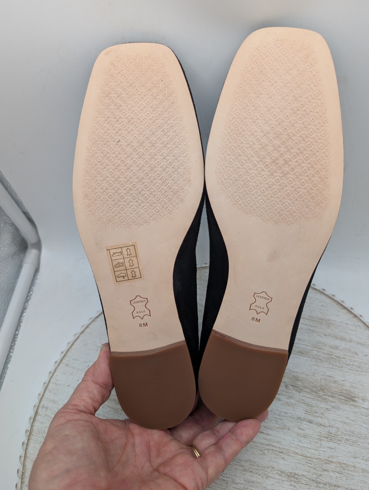 Tory Burch Georgia Ballet Kid Suede Loafers, Black Size 8 thumbnail 7