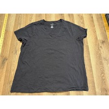 Sonoma Shirt Women's Size XL Black The Everyday Tee V-neck Short Sleeve Casual