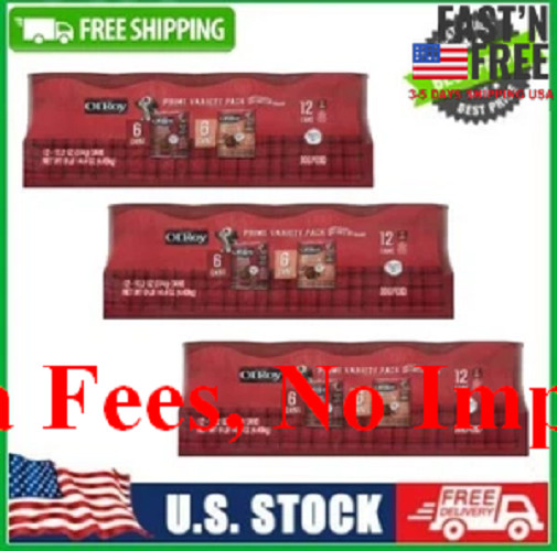 3 Pack Ol' Roy Ribeye Flavor & New York Wet Dog Food,13.2 oz Cans (12 Pack)