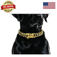 Luxurious Gold Dog Chain Collar - Heavy Duty 14MM Cuban Link, 12