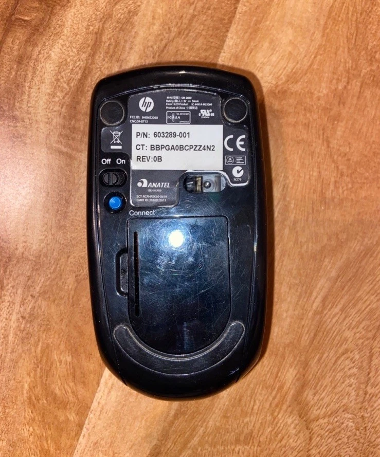 惠普无线黑色蓝牙鼠标适用于计算机或笔记本电脑滚轮人体工学设计 — 第 3/3 张图片