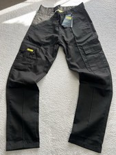 Site King Men's Work Cargo Trousers Pants Black Heavy Duty W32 L34 New with Tags