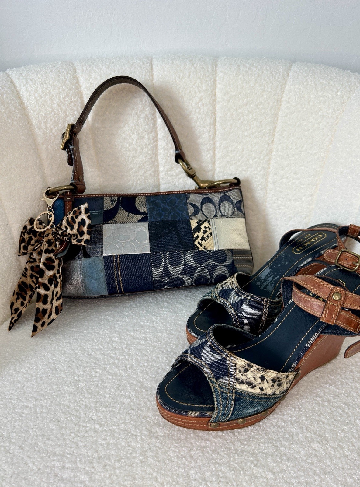 Y2K Denim Coach Patchwork Bag - Gem