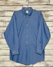 Brooks Brothers Men's 100 Cotton Long Sleeve Blue Size 16.5 Original Fit Shirt