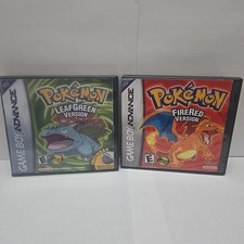 Pokemon Fire Red, Leaf Green Replacement Case 2 Pack Game Boy Nintendo DS Sized