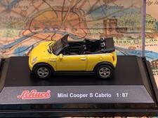 Schuco Modellbau Auto 1:87 H0 Mini Cooper S Cabrio gelb