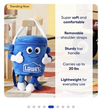 Brand New Lowe's Big Blue Plush Backpack.