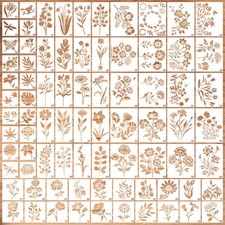 80Pcs Stencils for Painting, Stencils for Crafts Reusable Flower Wall Stencil...