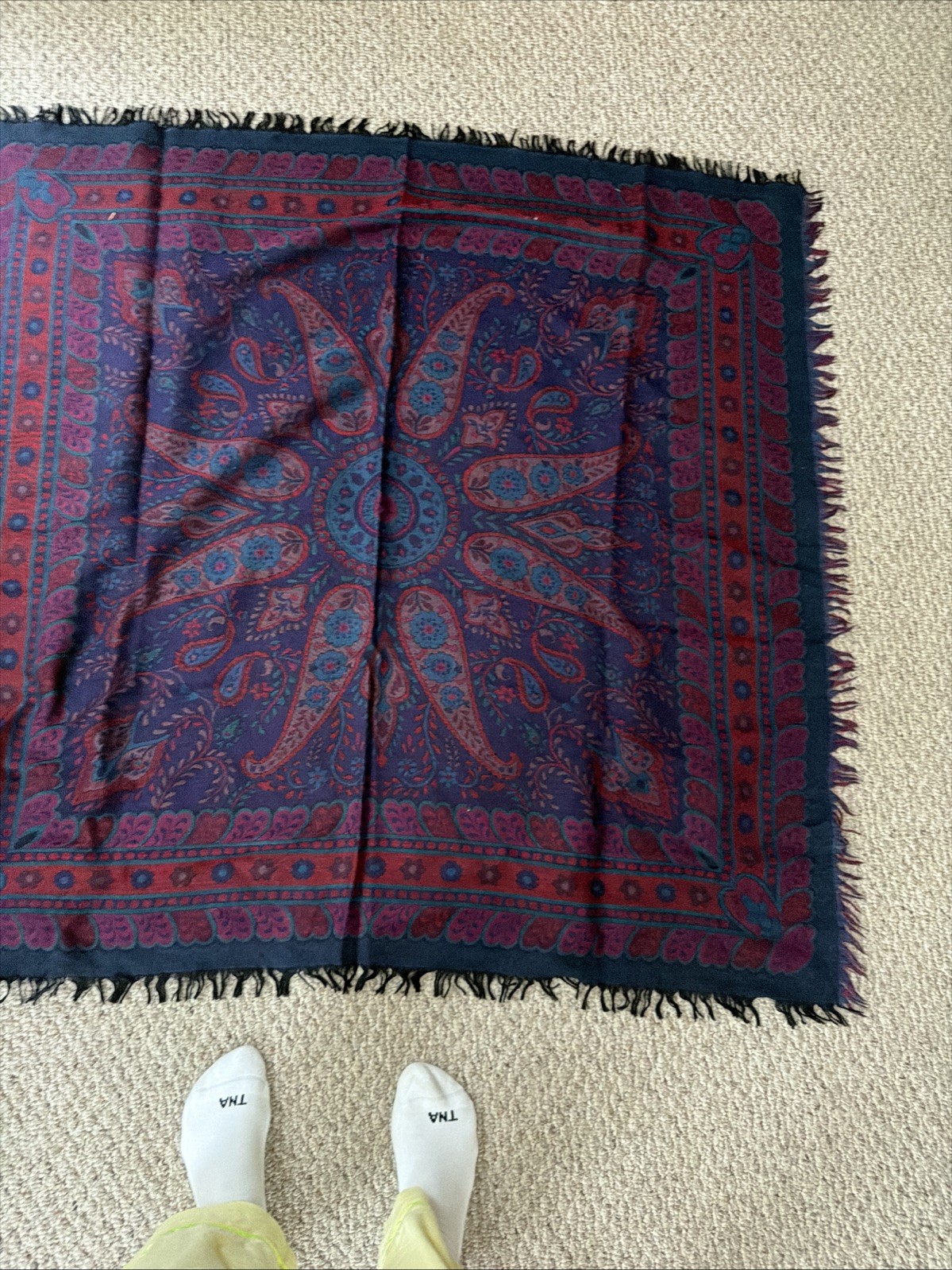 Russian Knit Pattern Scarf Rectangle. Beautiful K… - image 3