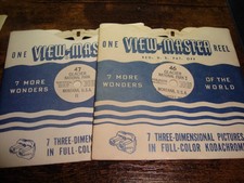Set of two vintage View-Master reels Glacier National Park 2-sleeves