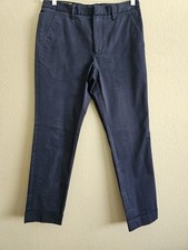 Gucci Men's  Chino Pants Sz 46 Navy Blue Riding Business Casual Cuff  **Flaw***