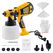 Electric HVLP Paint Gun 600W-850W Sprayer 4 Nozzles 1200ml Adjustable Flow