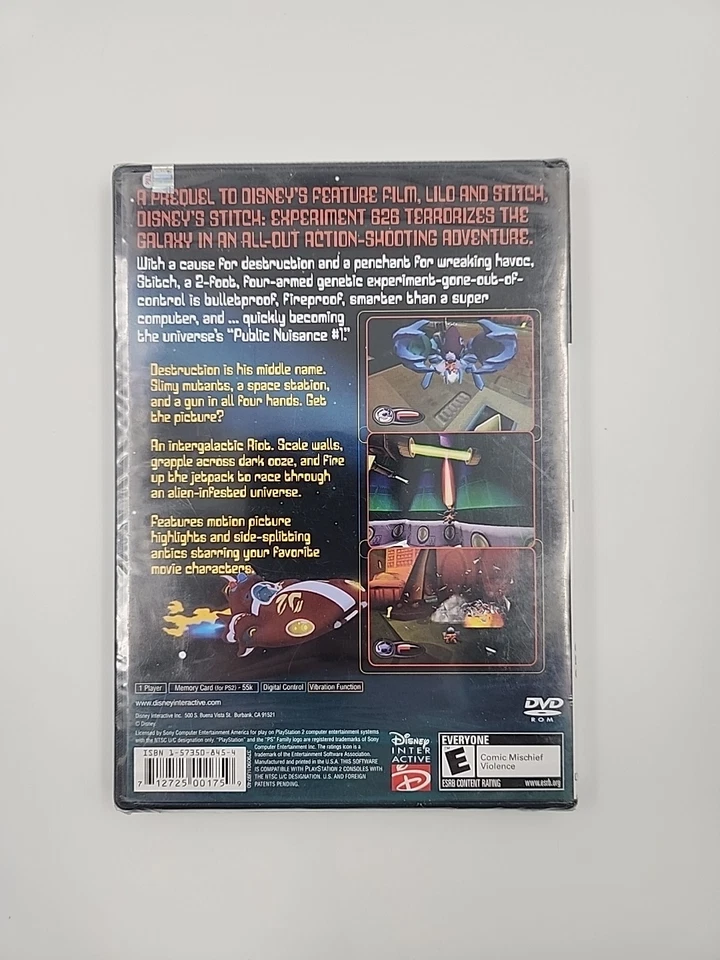Disney's Stitch Experiment 626 PS2 PlayStation 2 Brand New Factory Sealed - Image 2 of 3