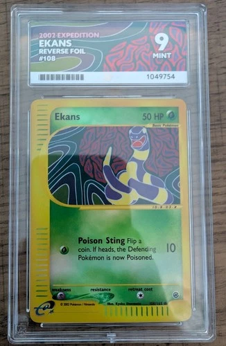 Ekans Reverse Foil #108 Expedition 2002 - ACE Mint 9 - Pop 1