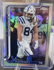 25’ Topps Chrome Football - Colts Rookie TYLER WARREN Silver Refractor (RC) #346