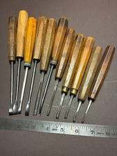 11 ANTIQUE CARVING CHISELS