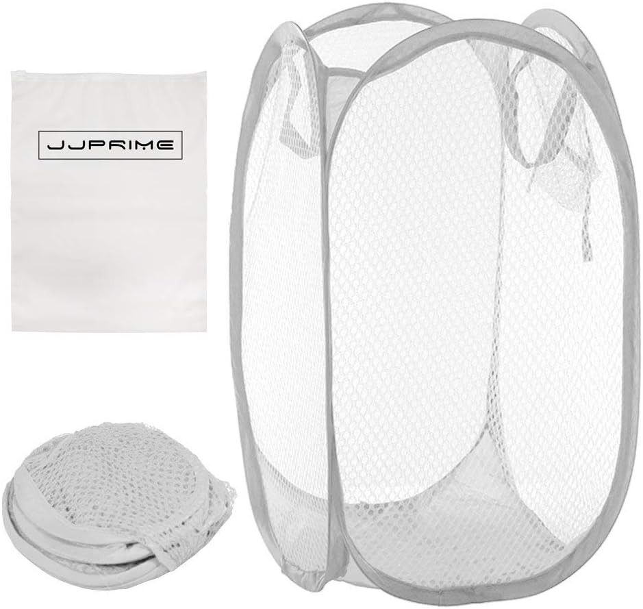 JJOnlineStore Foldable Pop Up Mesh Collapsible Washing Laundry Basket Bag Bin H