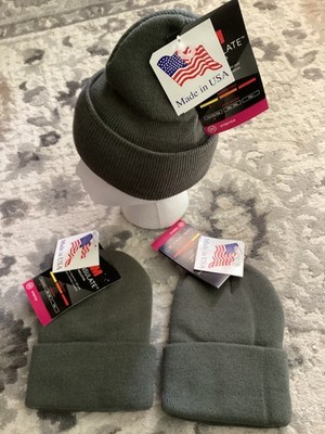3M Thinsulate Insulation, Winter Hat. Dakota Outerwear. Lot of 3 Green. Stretch.