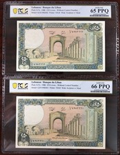 1988__250 Livres__Lebanon__TWO Consecutive Notes__PPQ!!!, PCGS__(D 157)