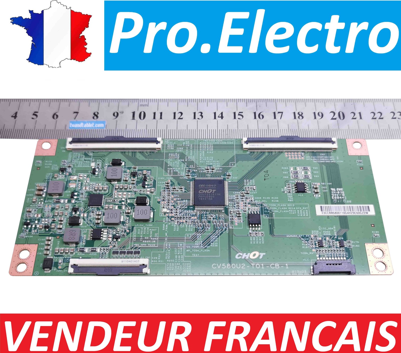 Module T-CON CV580U2-T01-CB-1 E3CCBB5800110 pour TV Polaroid TVS58U4KPR002