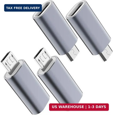 JXMOX USB C to Micro USB Adapter (4-Pack): Type-C Female to Micro Male