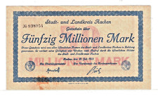 Germany. City and County of AACHEN. 1923. 50,000,000 Mark. Keller-1b