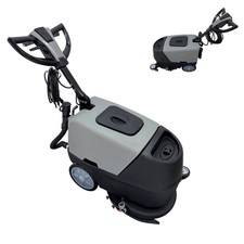 110V Commercial Auto Floor Scrubber Machine 17" Brush 13.2 Gallons Tanks