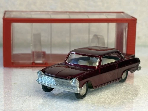 Vintage Mini Dinky No14 Chevrolet Chevy II In Original Plastic Garage Box