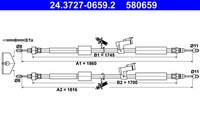 Bremsseil Seilzug Feststellbremse ATE 24.3727-0659.2 FüR Ford MAX Focus DM2 2