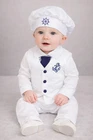 Baby Boys Christening Outfit / Christening Suit 4pc Sailor Suit White Navy