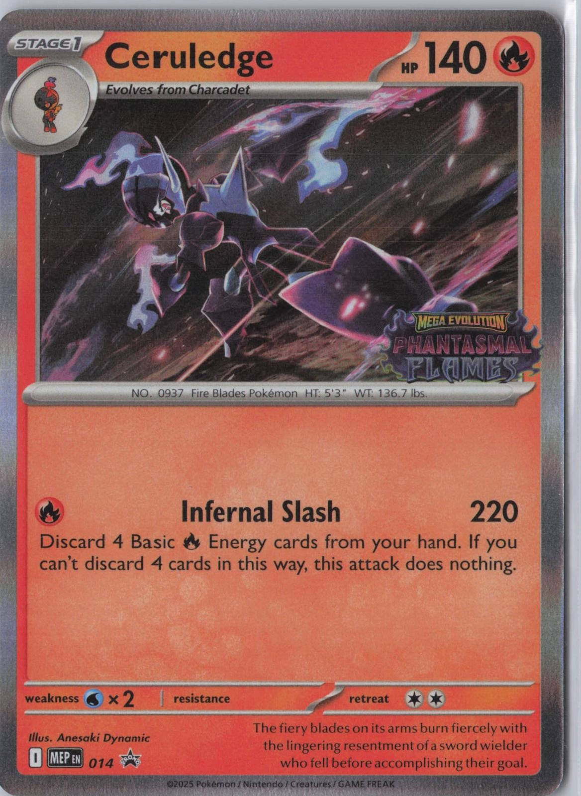 Ceruledge (Prerelease) 014 Promo Holo NM ME: Mega Evolution Promo