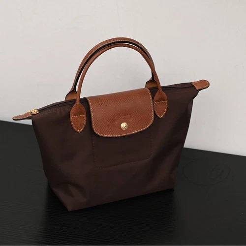 Longchamp Le Pliage Handtasche Gr. S Braun Nylon Schultertasche aus Japan Brandneu - Bild 3 von 12