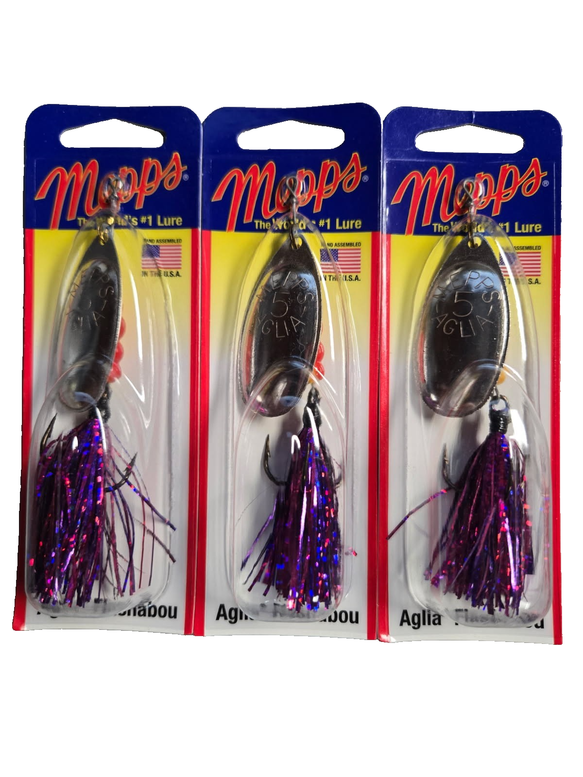 3-Mepps Aglia Flashabou In-Line Spinner 1/2oz. Purple Pink B5FTS-PPK | eBay
