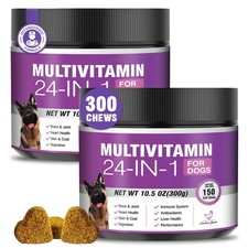 24-in-1 Dog Vitamins and Supplements 300 Ct Dogs 300 Count, Purple