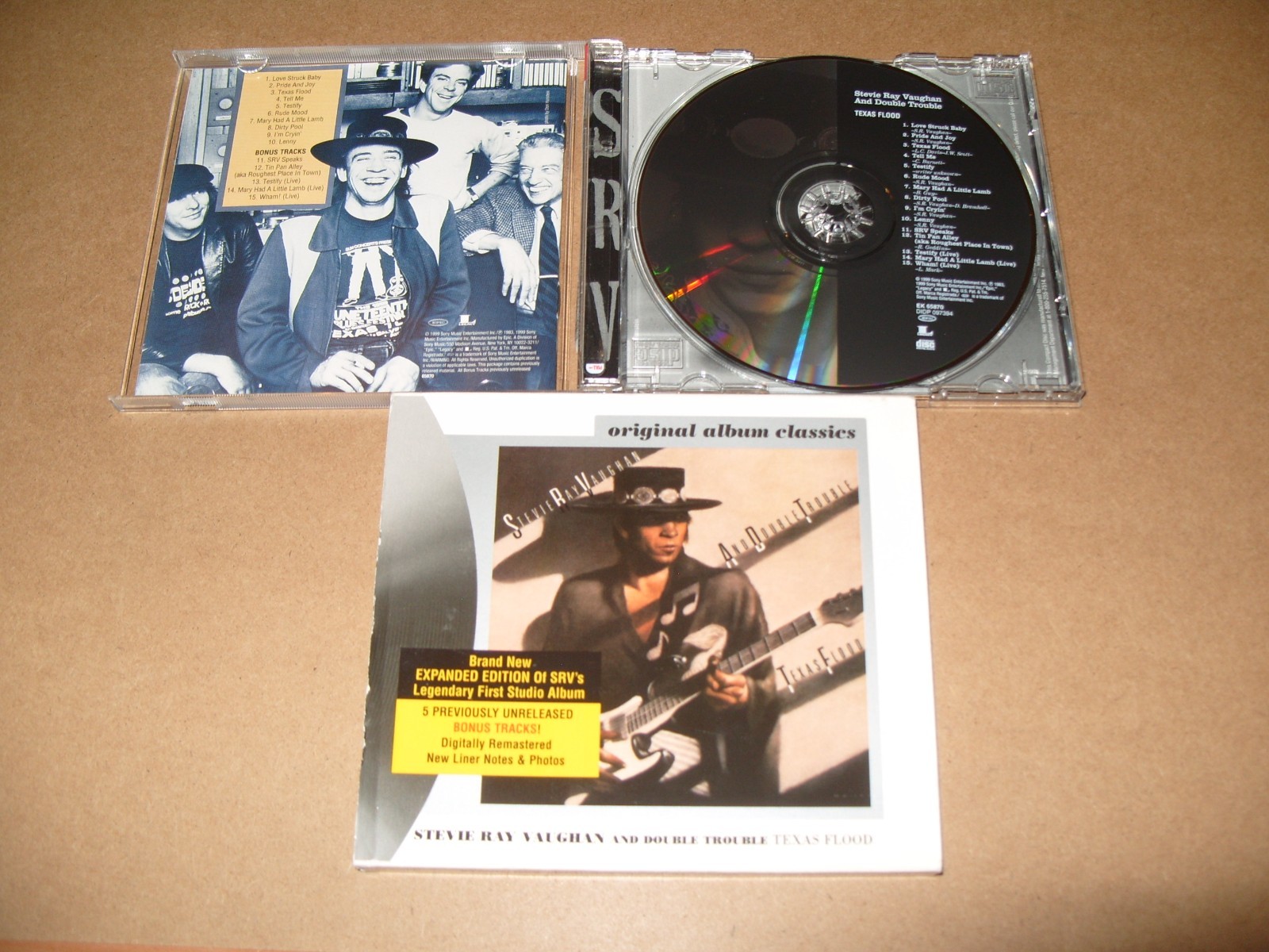 Stevie Ray Vaughan and Double Trouble Texas Flood (Bonus tracks  CD + INLAYS EX+