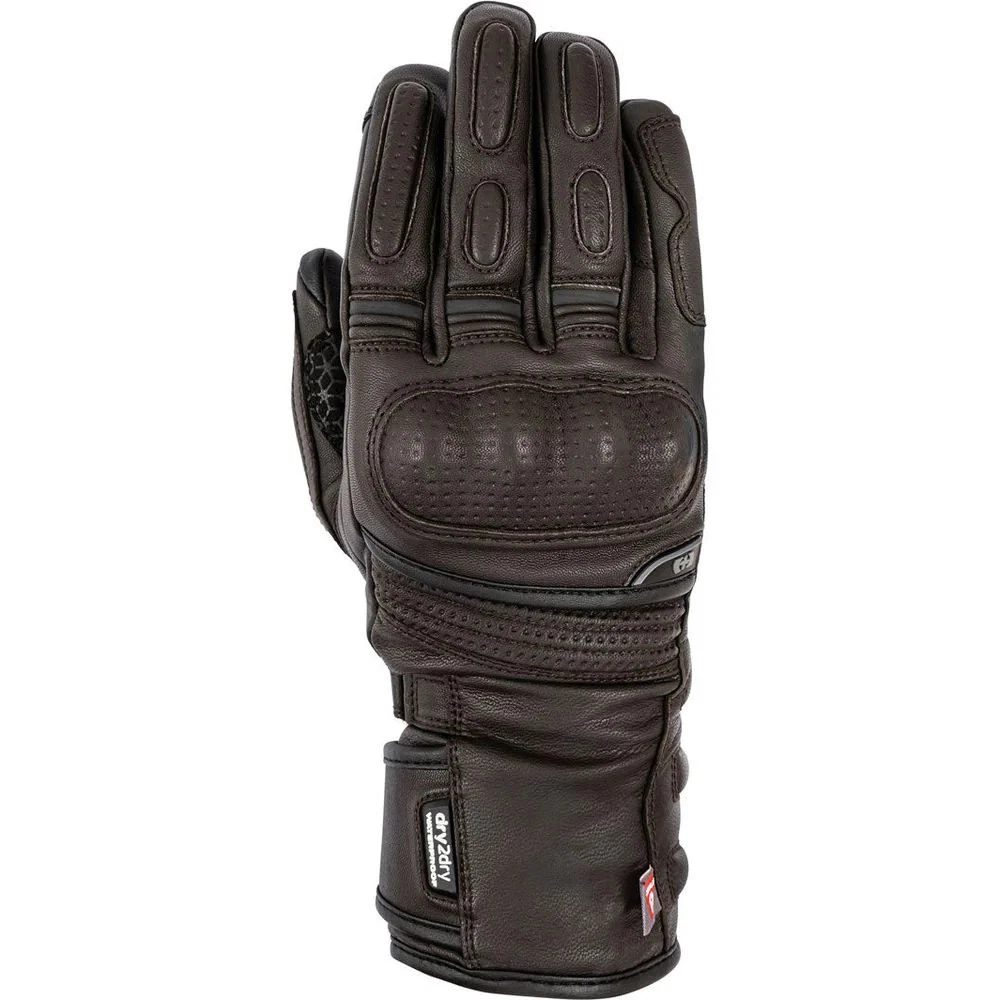 Oxford Hamilton Ladies Winter Motorcycle Waterproof Leather Gloves Brown