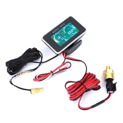 DC 9V-36V 4-In-1 Auto LCD Digital Voltmeter Tankanzeige Wassertemperatur Öldruck