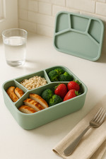 Bento Lunch Box Silicone Contenitore Alimenti per Bambini e Adulti Senza BPA
