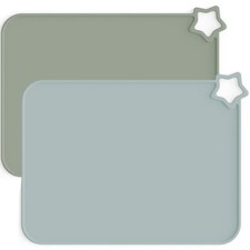Silicone Placemats for Baby  Kid StainProof NonSlip Food Mats 2 Pack